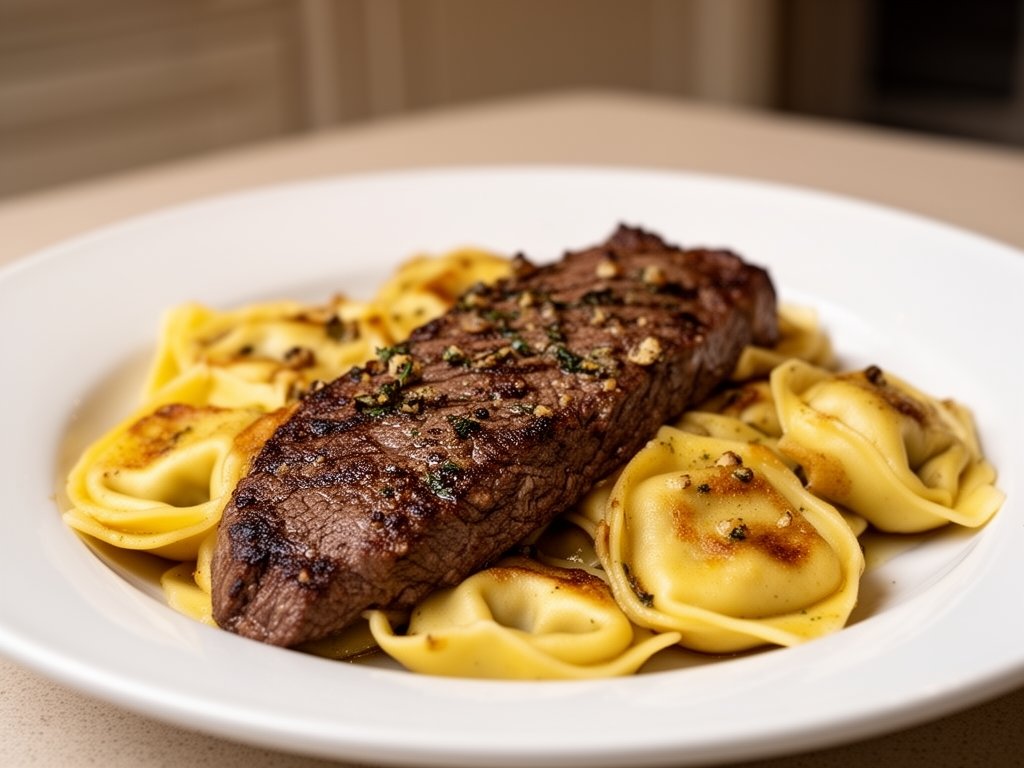 Garlic Steak Tortellini Recipe
