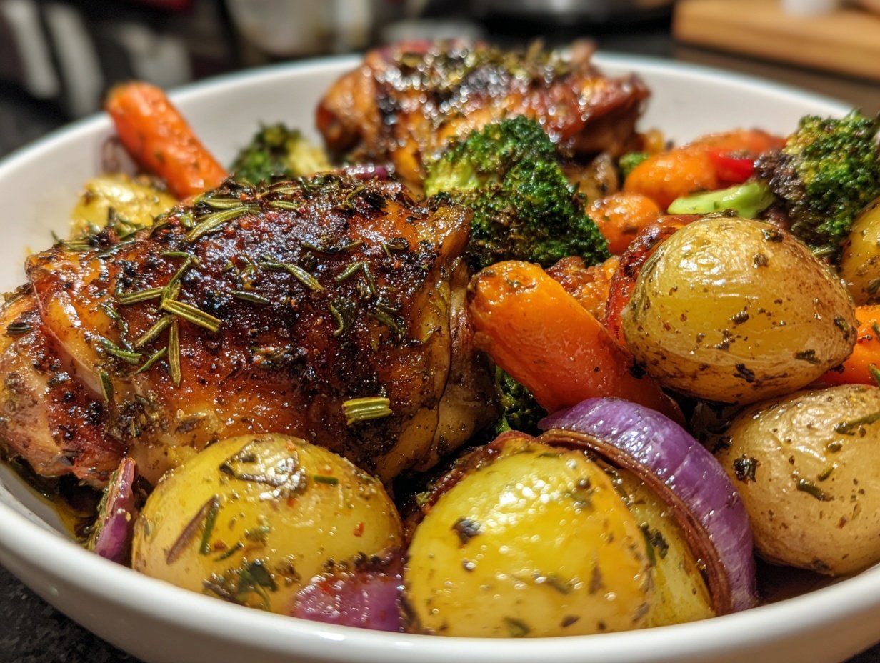 Easy Oven Herb Chicken & Veggies: Quick Healthy Dinner