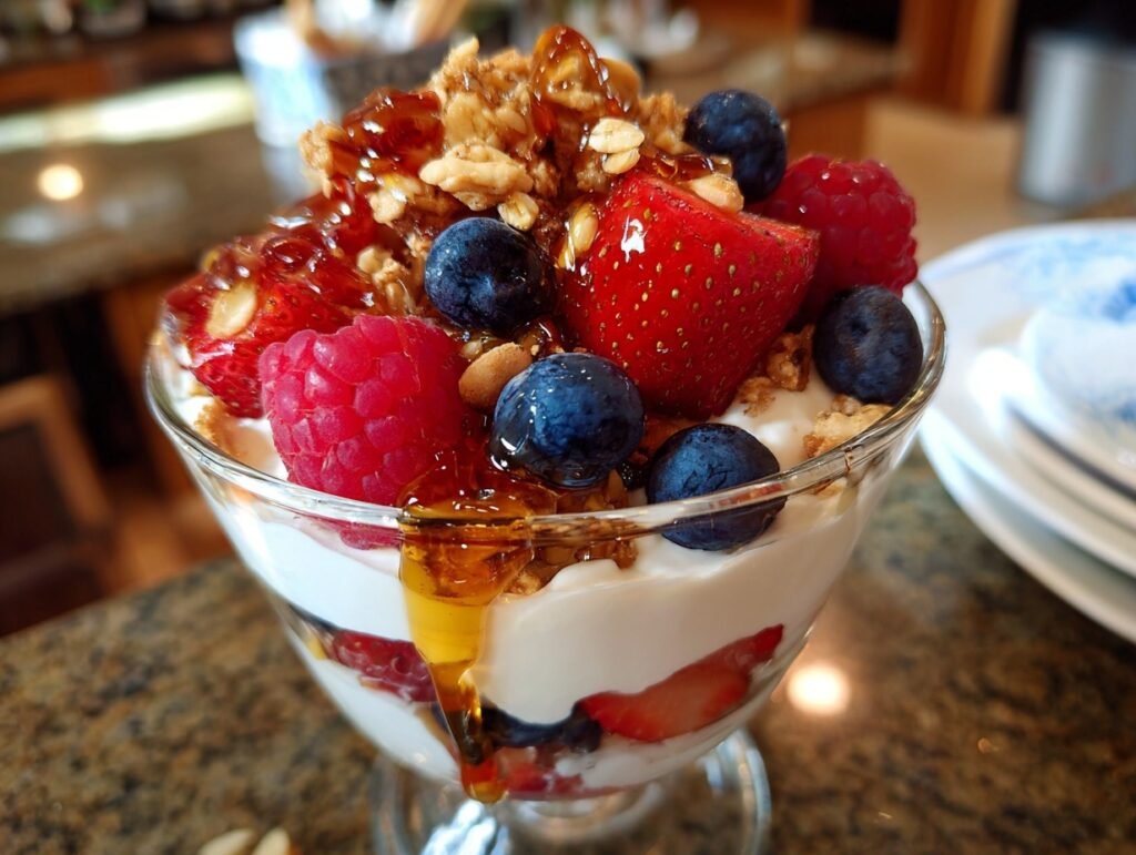 high protein greek yogurt parfait