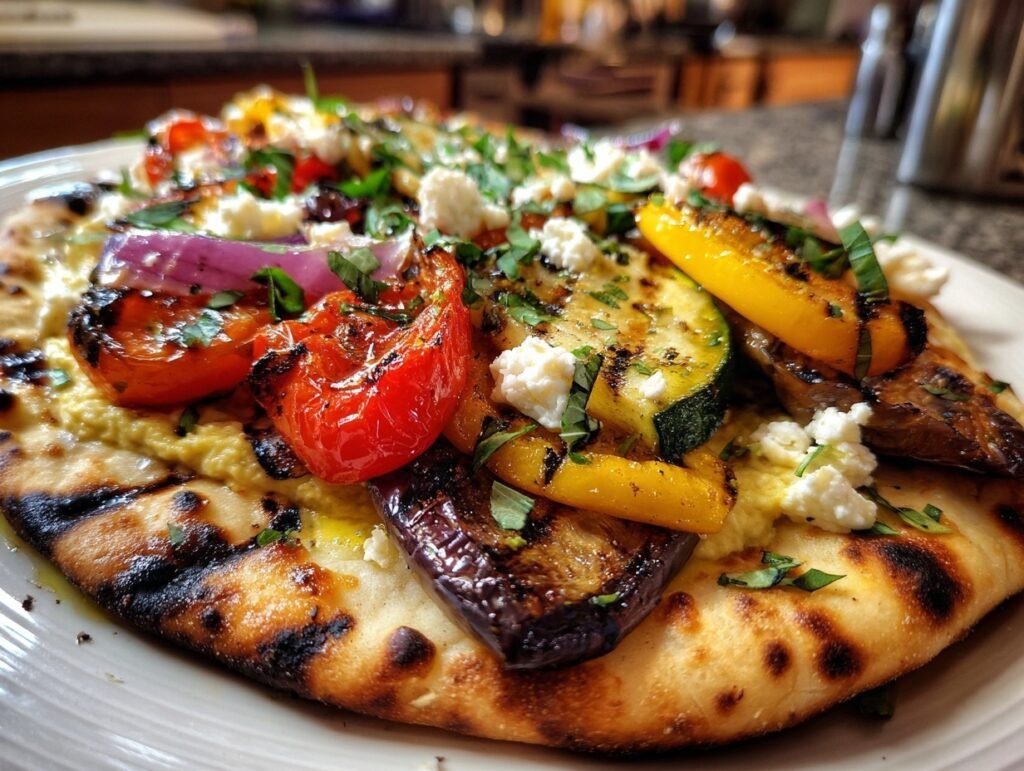Light Grilled Veggie Flatbread