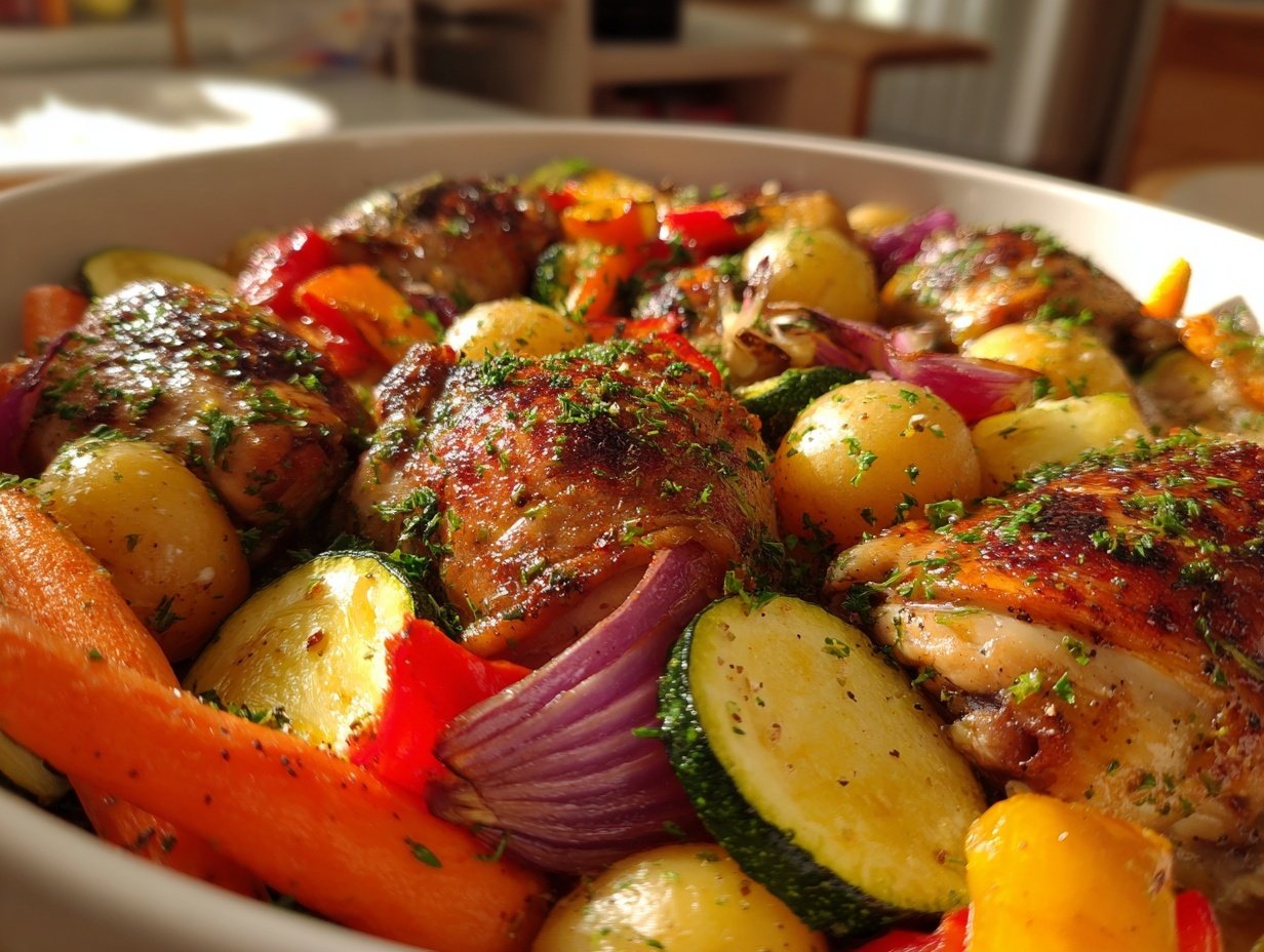 20-Min Tender Italian Chicken One-Pan with Veggies
