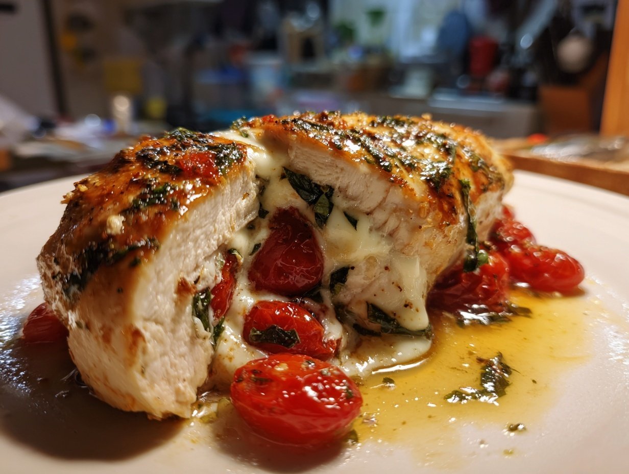 30-Min Caprese Stuffed Chicken: Mozzarella Burst Bliss