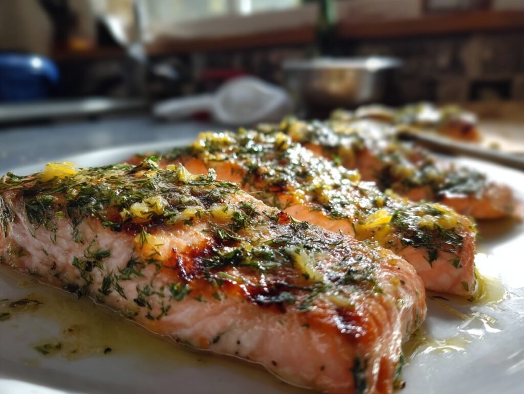 grilled lemon herb salmon