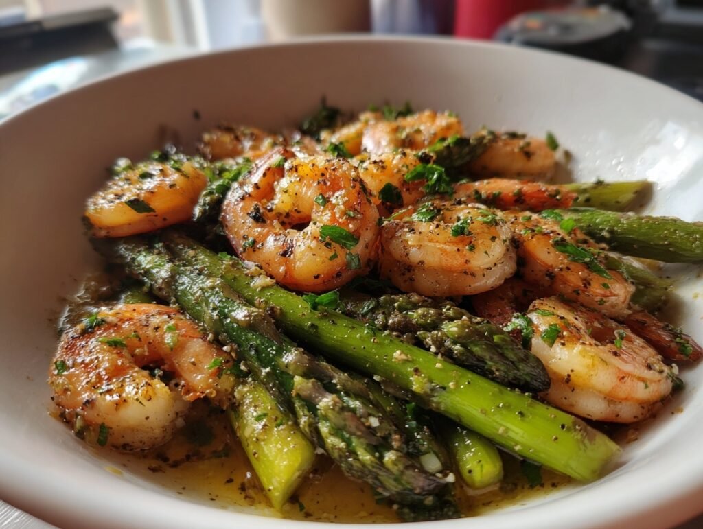 lemon garlic shrimp asparagus