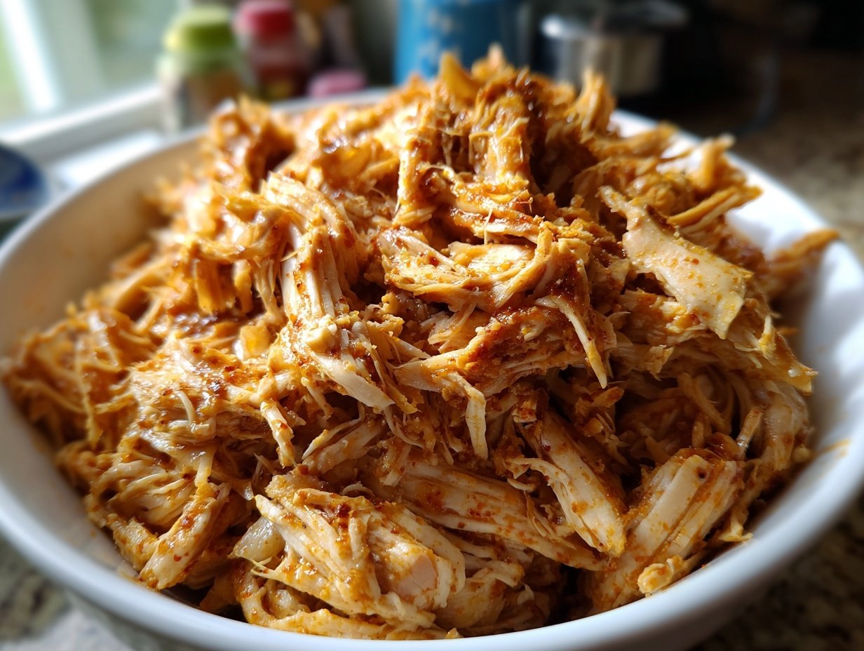 5-Ingredient Slow Cooker Shredded Chicken Meal Prep