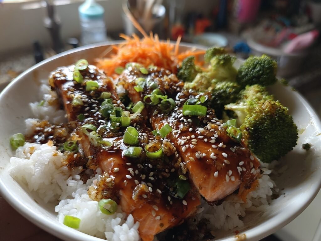 teriyaki salmon bowl